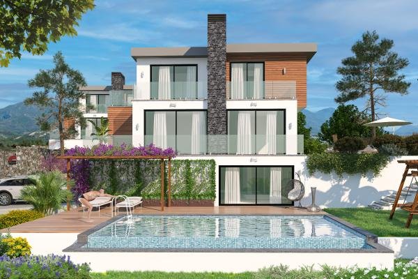 4+2 TRIPLEX VILLA FOR SALE IN ÇATALKÖY, GİRNE, FROM THE PROJECT PHASE