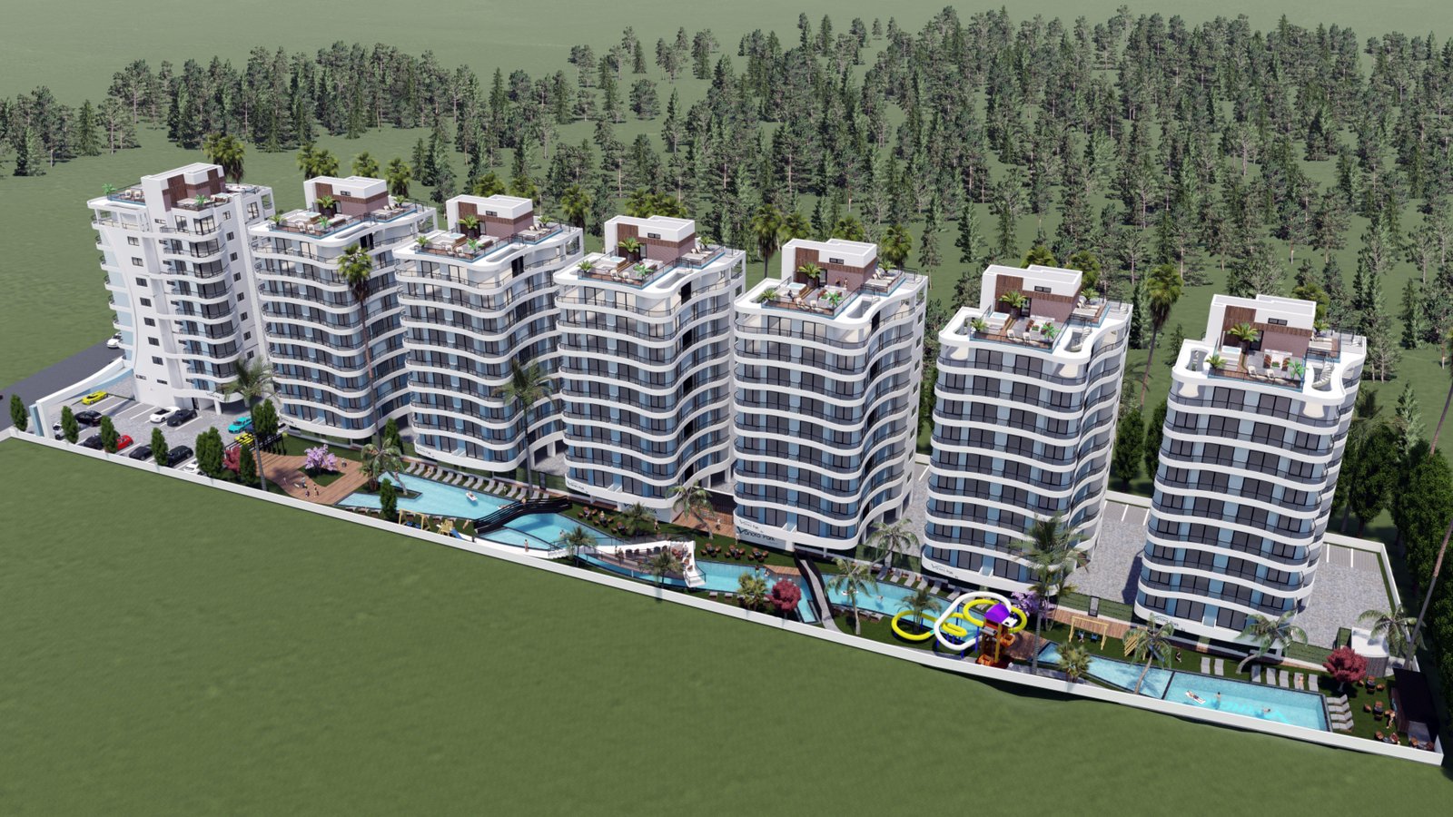 LUXURY LIFE IN İSKELE LONG BEACH 2 AND 3 BEDROOM FLATS FOR SALE